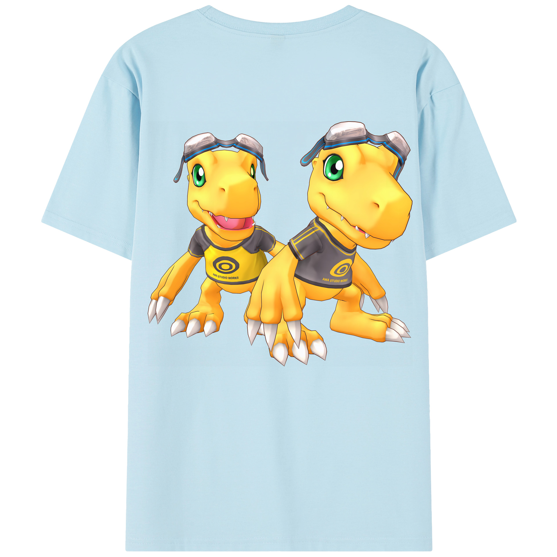 （画像用） Digimon デジタルモンスター/デジモン 綿100％半袖Tシャツ（背面プリント）